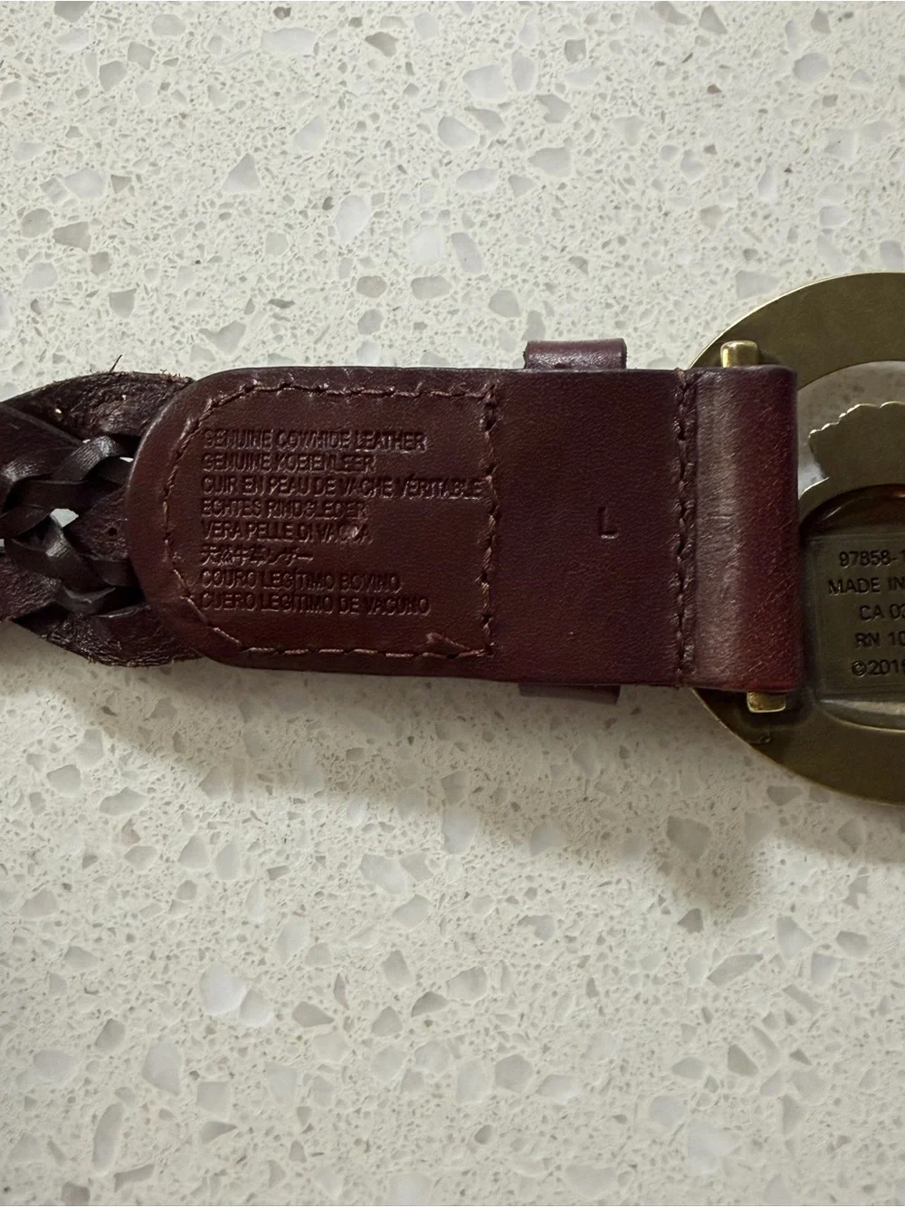 Rare • Harley-Davidson Drop Dead Gorgeous • Braided Leather Skull Belt • L